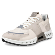 (UK 9-9.5, Pure Cashmere/Limestone/Dark Clay) Ecco Mens 2026 Biom C4 Lace Up GTX Spikeless Waterproof Leather Golf Shoes