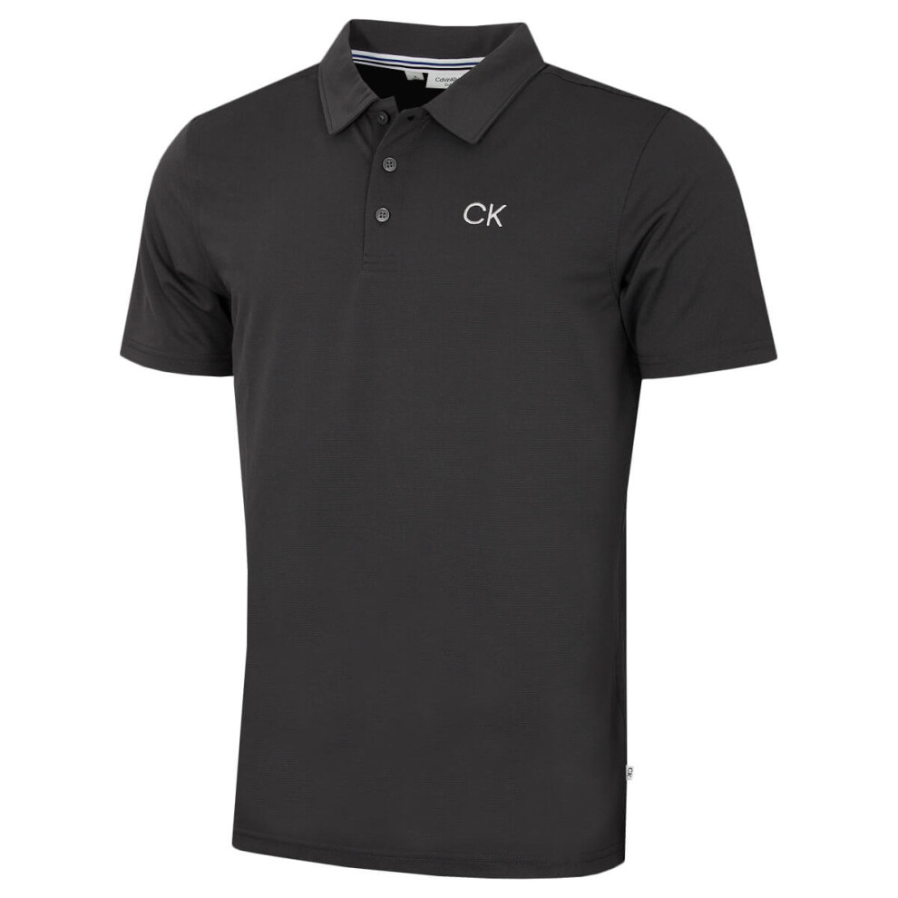 Calvin Klein (Xxxxl, Charcoal) Mens 2026 Central Eco Light Wicking Golf Polo Shirt