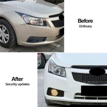 Kit Fendinebbia LED per Paraurti Anteriore Auto per Cruze 2009-2014 Copertura Cromata per Fendinebbia Griglia Lunetta Cablaggio Interruttore