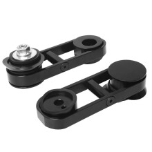 Motorcycle Black 180 Adjustable Drop Mirror Relocator Mount for Touring Street Glide FLHX 2006-2013