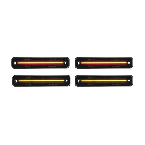 4PCS Smoked Shell Car Front Rear LED Side  Light for  H2 2003-2009 Single Row Light