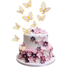 3D Butterfly Cake Toppers Cupcake Decorations Decorative Set 50 Pieces Purple — 3d butterfly topper, cupcake decorations, purple cake decorations