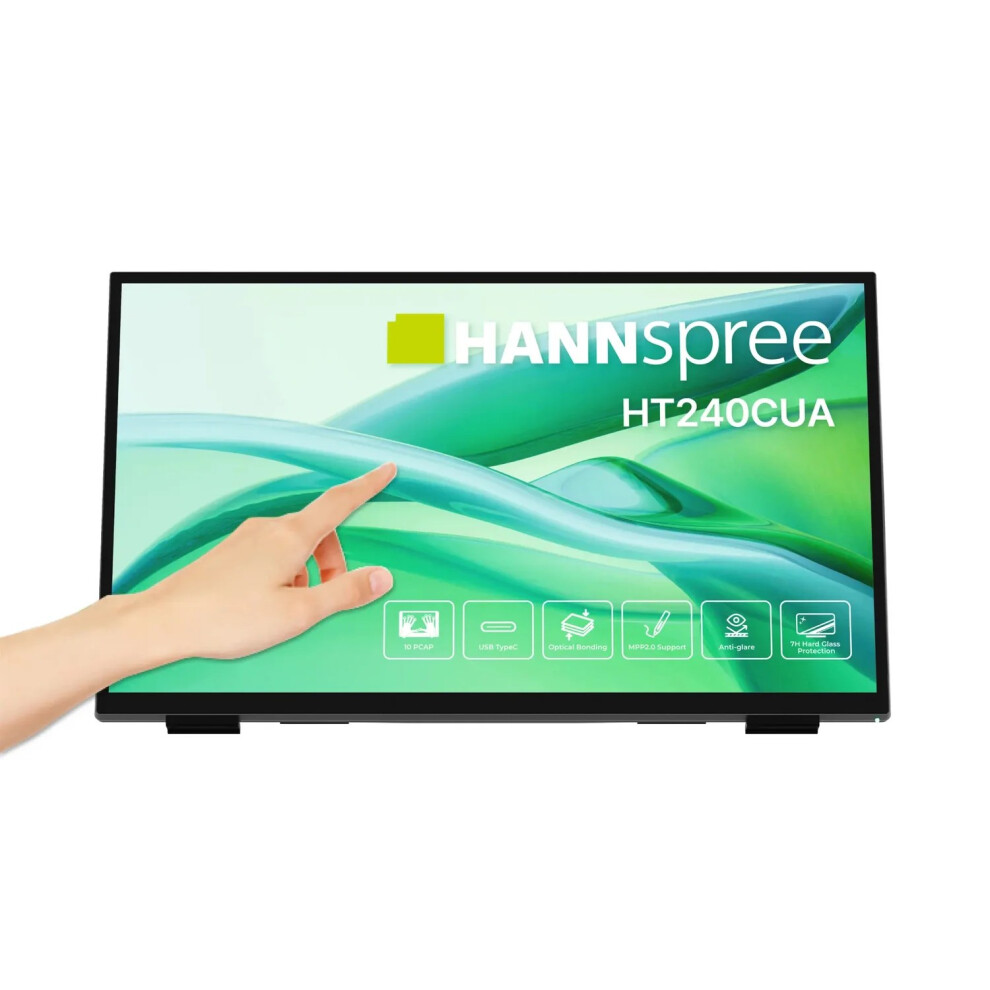 Hannspree HT240CUA computer monitor 60.5 cm (23.8") 1920 x 1080 pixels Full HD LED Touchscreen Black