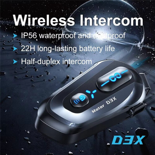 Motorcycle  Helmet Headset Half-Duplex Intercom IP56 Waterproof Intelligent Voice Assistant Soft+Hard Mic 1