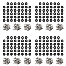 480 Stück Weiche Schneiden Brett Gummi Füße mit Rostfreier Stahl Schrauben 0,28 x 0,59 für Möbel, Elektronik und Haushalt Geräte