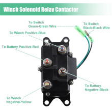63070 62135 12V 250A Winch Solenoid Relay Contactor Winch Rocker Thumb Combo ATV UTV Accessories