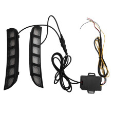 1Pair for Explorer 2016 -2018 Yellow Turn Signal Function Car LED DRL 12V LED Daytime Running Light Daylight