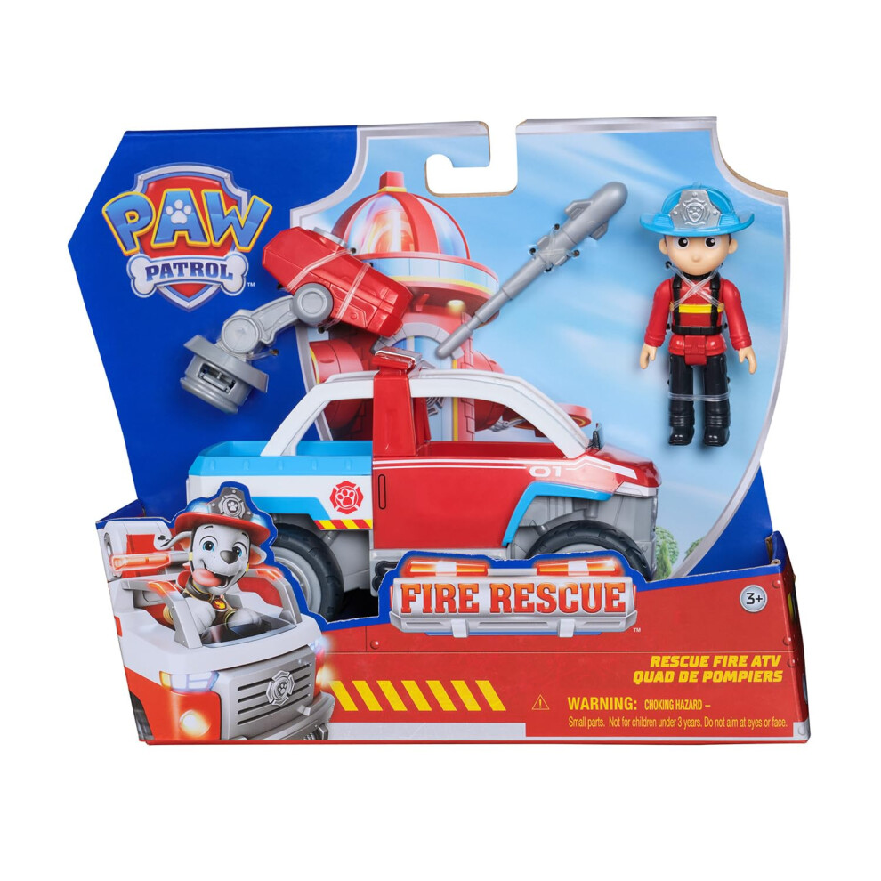 Paw Patrol Fire Rescue Ryder's Rescue Fire Atv Vehicle And Ryder Action Figure