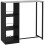 Homcom HOMCOM Breakfast Bar Table with 3-Tier Storage Shelf and Wine Rack, Black 2