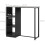 Homcom HOMCOM Breakfast Bar Table with 3-Tier Storage Shelf and Wine Rack, Black 3