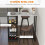 Homcom HOMCOM Breakfast Bar Table with 3-Tier Storage Shelf and Wine Rack, Black 4