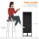 Homcom HOMCOM Breakfast Bar Table with 3-Tier Storage Shelf and Wine Rack, Black 7