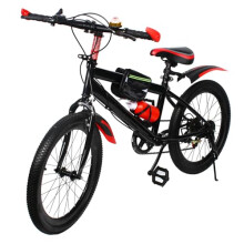 WOLEGM 20 Inch Children's Mountain Bike with Suspension Fork, City Bicycle Disc Brake Bike, for Girls and Boys, Red