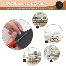 Self-Adhesive Gliders,6 Rolls of Gliders (100 x 10 cm + 100 x 5 cm + 100 x 2 cm),5 mm Self-Adhesive,for Chairs