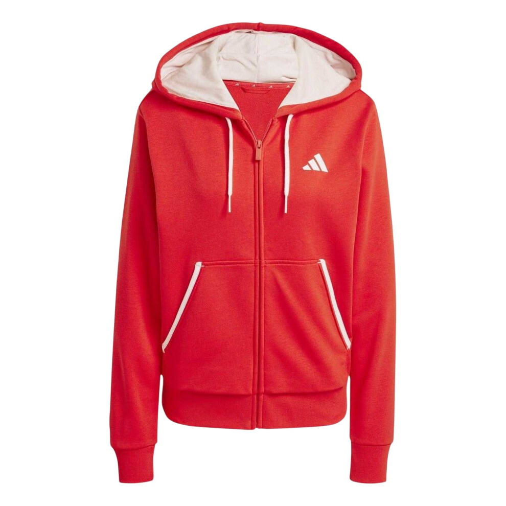 Adidas (8 Uk, Ruby Red) Womens/Ladies Essential French Terry Full Zip Hoodie