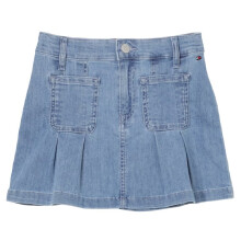 Tommy Hilfiger Girls Pleated Denim Mini Skirt