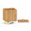 Compact Living Storage Set (3-Piece) - Round Side Table, Bamboo Box & Corner Shelf 2