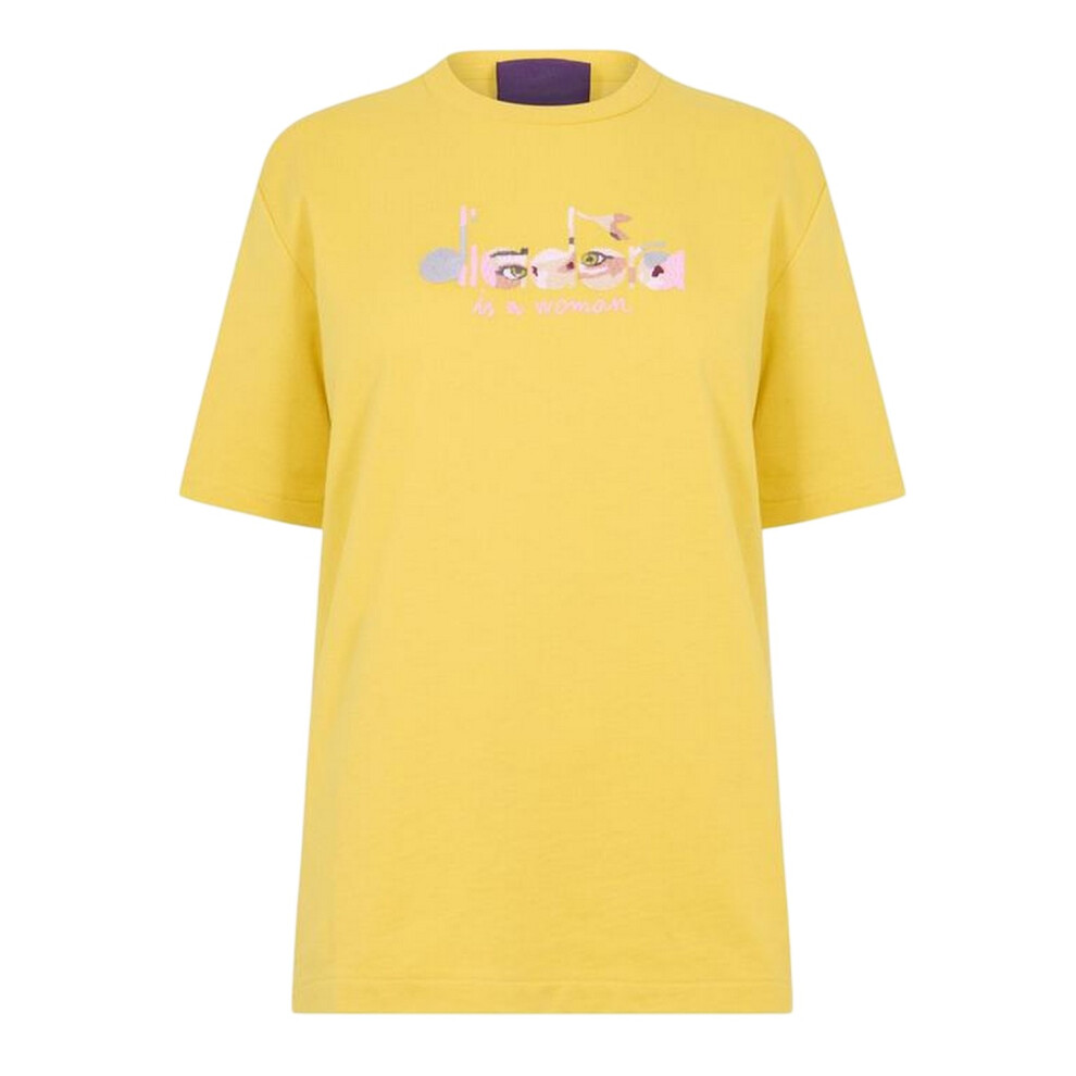Diadora (14 Uk, Yellow) Womens/Ladies Eye Crew Neck T-Shirt