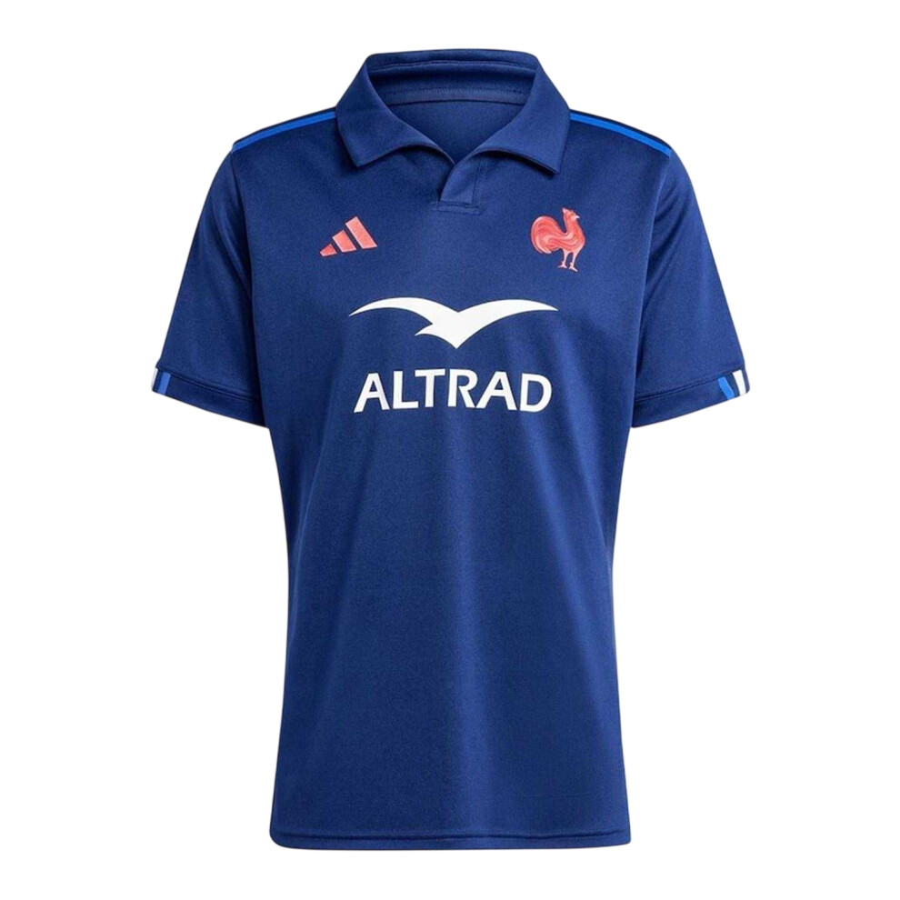 Adidas (S, Dark Blue) Mens France Ffr Home Jersey