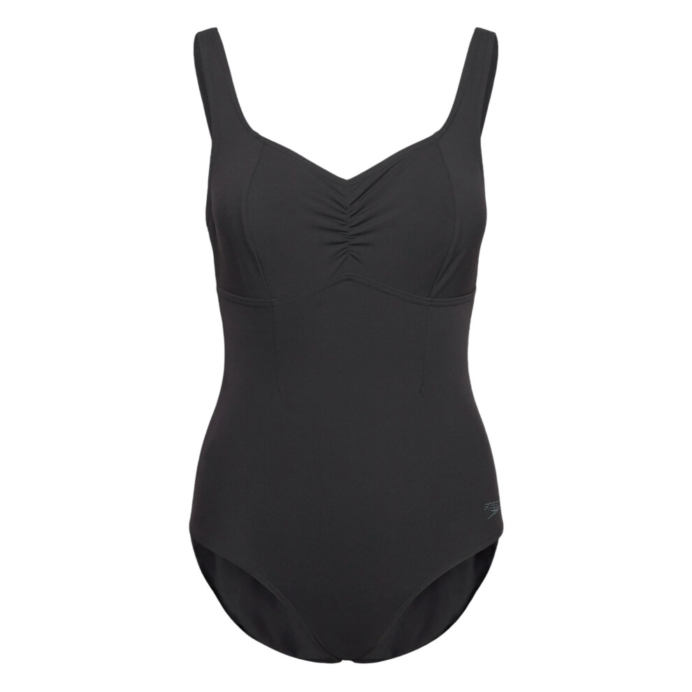 Speedo (10 Uk, Antracite) Womens/Ladies Plain One Piece Swimsuit
