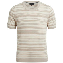 (M, Ecru) Ted Baker Mens Knitted Ribbed T-Shirt