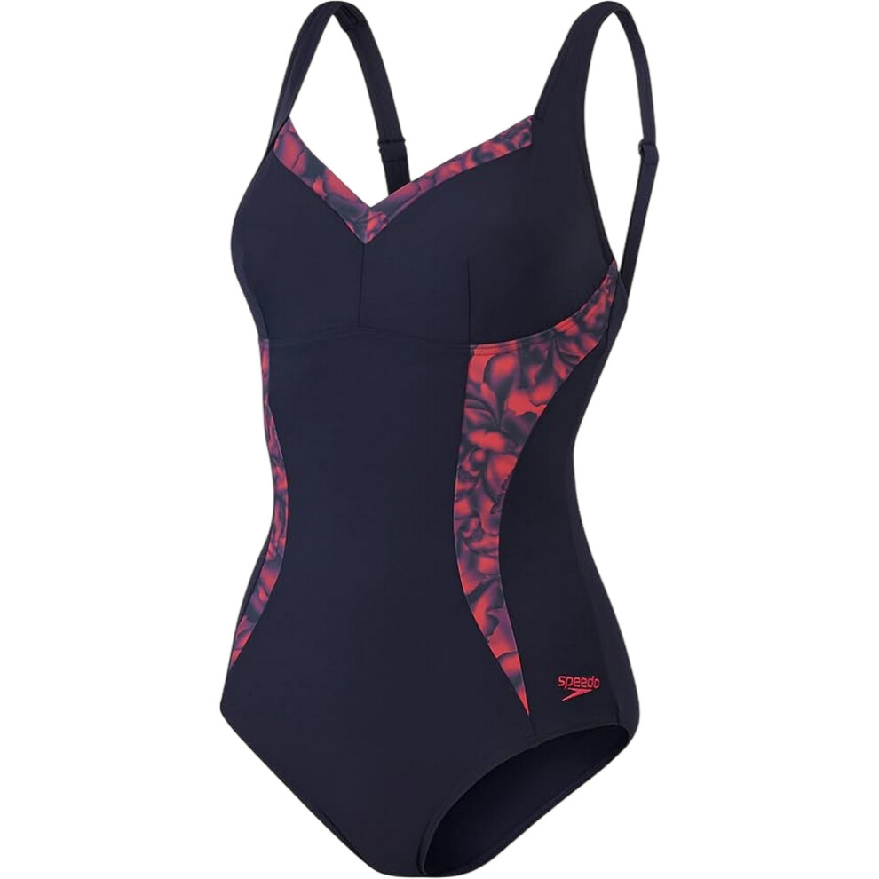 Speedo Womens/Ladies Abstract Floral One Piece Swimsuit