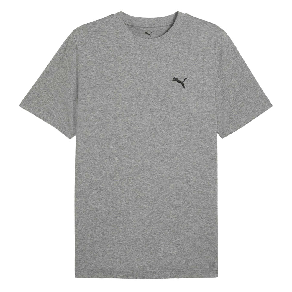 Puma (S, Medium Grey) Mens Small Logo Regular T-Shirt