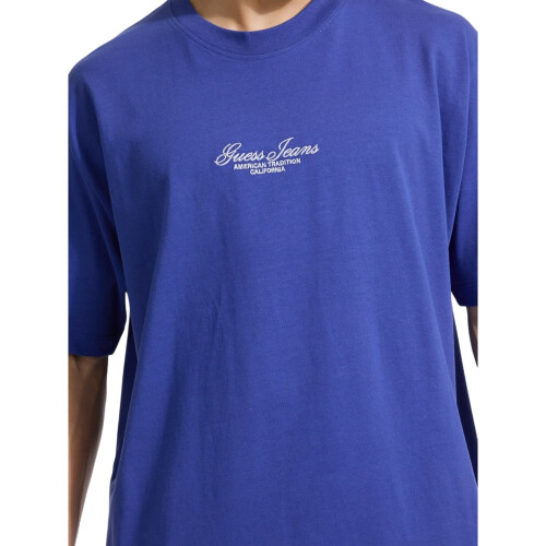 Guess (XL, Regal Blue) Guess Mens Script Regular T-Shirt 2