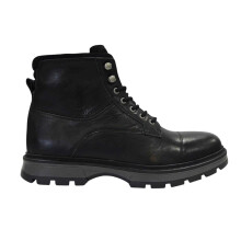 (11 UK, Black) Firetrap Mens Ralf Leather Round Toe Hiking Boots