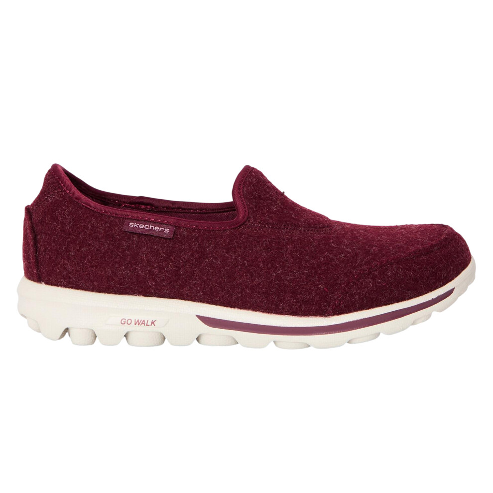 Skechers (3 Uk, Burgundy) Womens/Ladies Go Walk Wool Blend Trainers