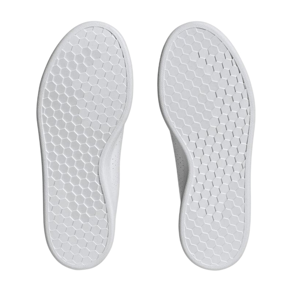 Adidas (4 Uk, White) Womens/Ladies Advantage Flat Trainers