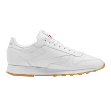 (8 UK, White/Gum) Reebok Mens Classic Leather Trainers