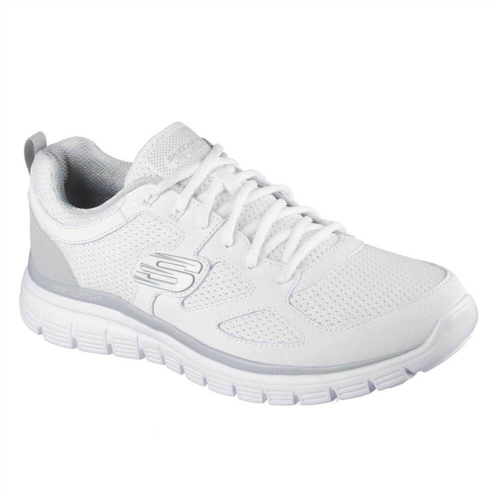 Skechers (7 Uk, White) Mens Burns Agoura Trubuck Leather Trainers