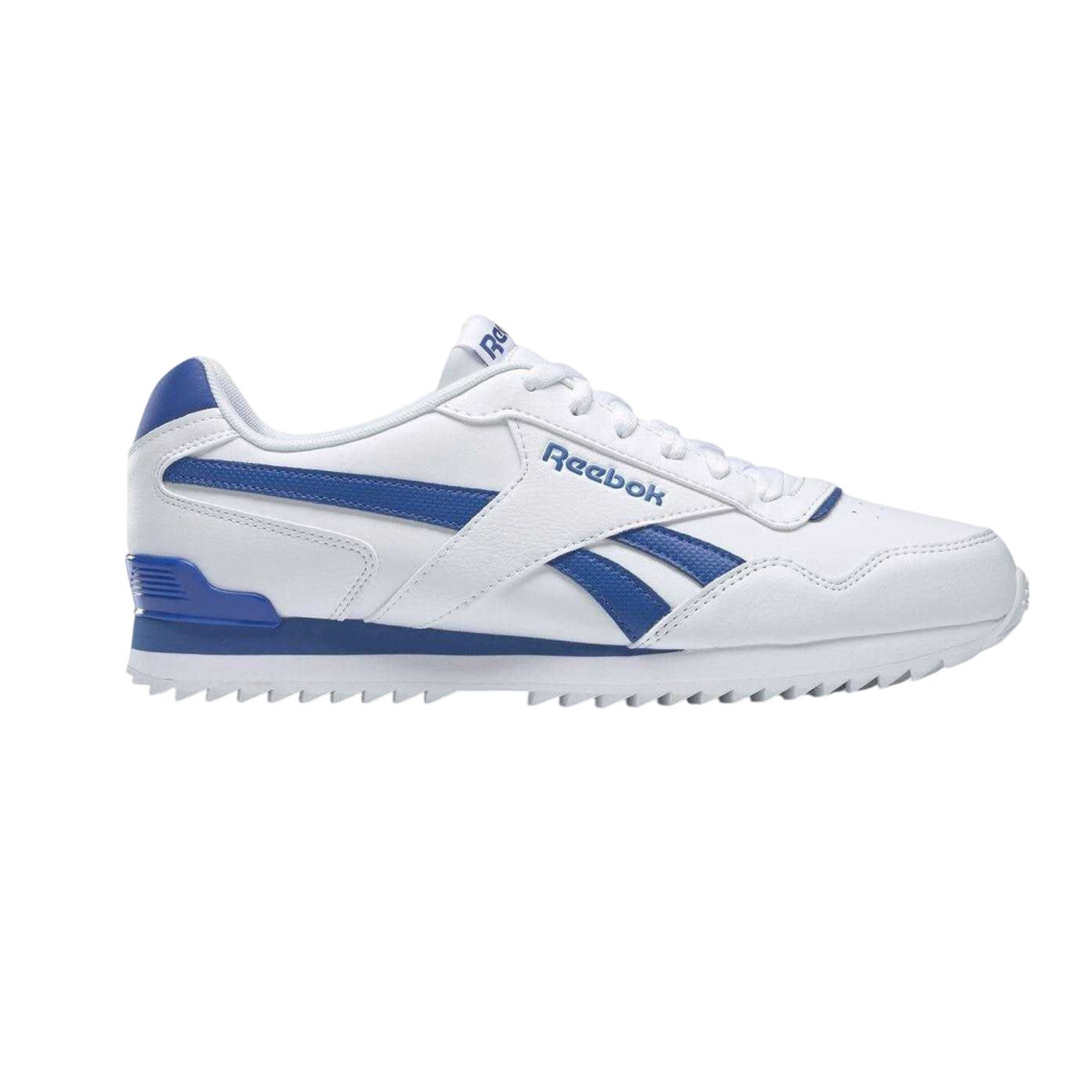 Reebok (10 Uk, White/Blue) Mens Royal Glide Classic Trainers