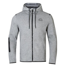 (S, Grey Marl Marl) Kappa Mens Regular Full Zip Hoodie