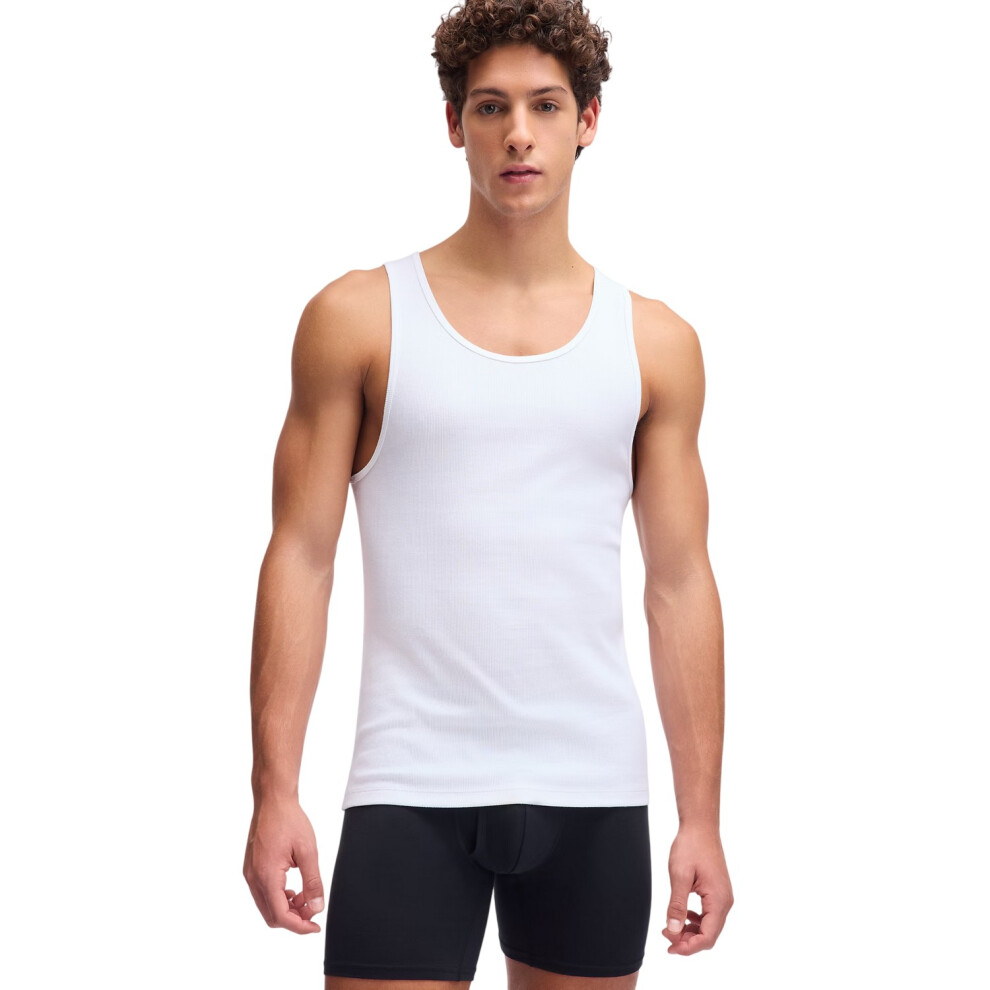 Under Armour (S, White) Mens Cotton Blend Sleeveless Tank Top