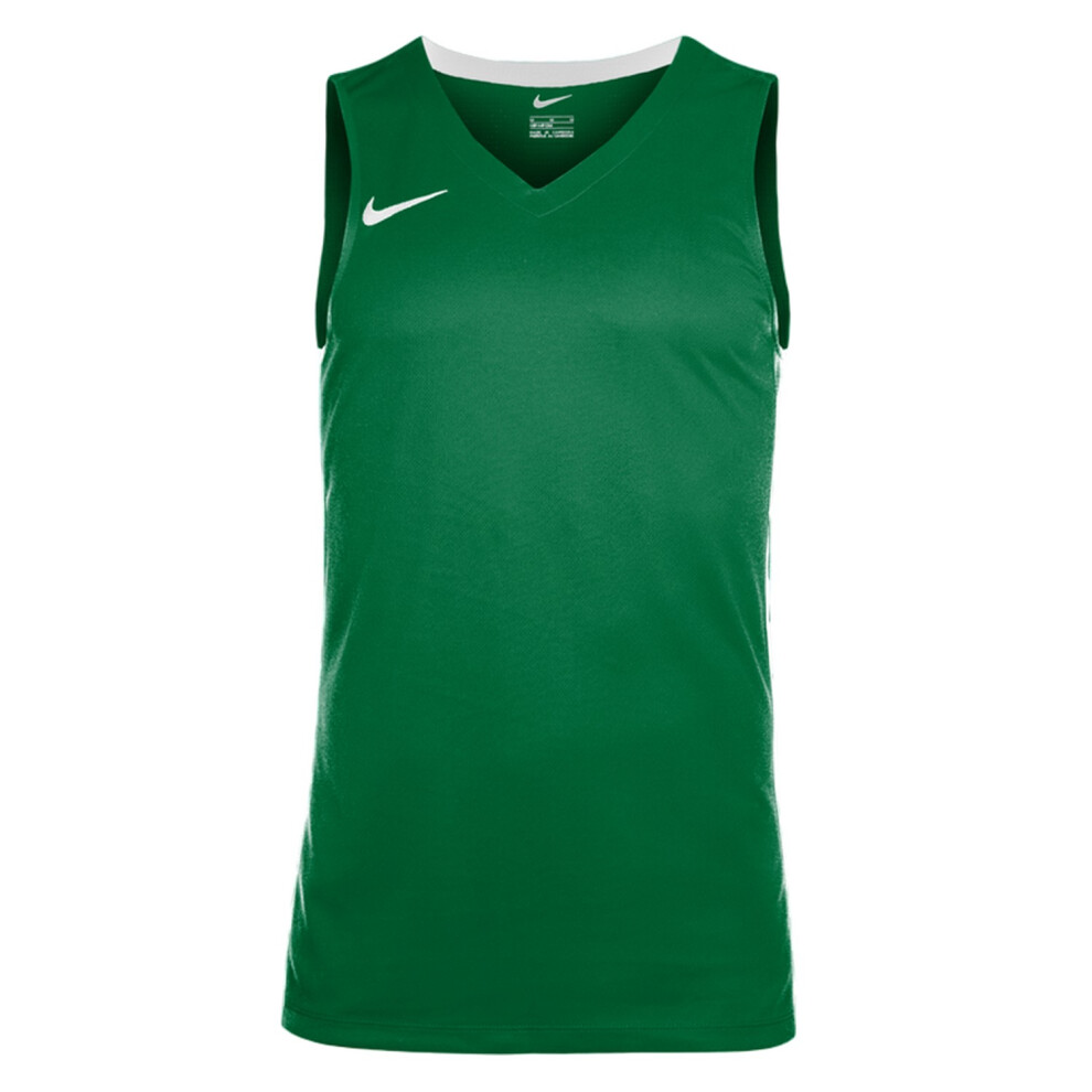 Nike (Xl, Pine Green/White) Mens Team V Neck Basketball Jersey