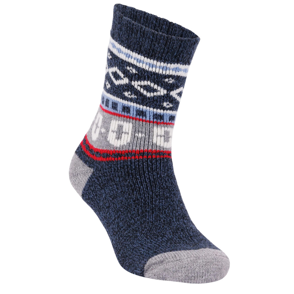 Trespass (7 Uk-11 Uk, Navy) Unisex Adult Larsen Fair Isle Socks