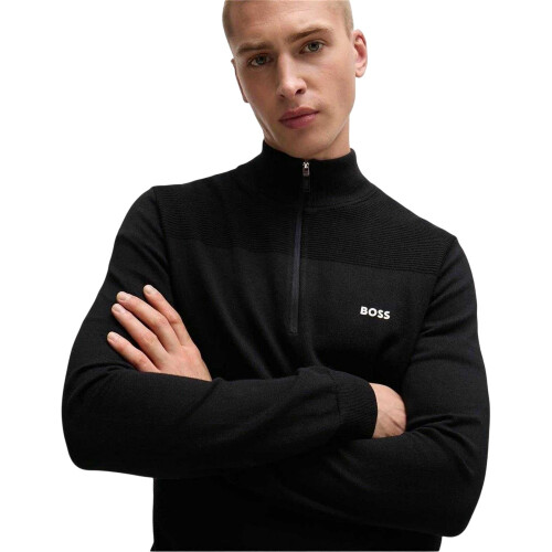 Boss Mens Zip Neck Regular Pullover 2