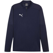 (XXL, Navy) Puma Mens TeamFinal Quarter Zip Training Fleece Top