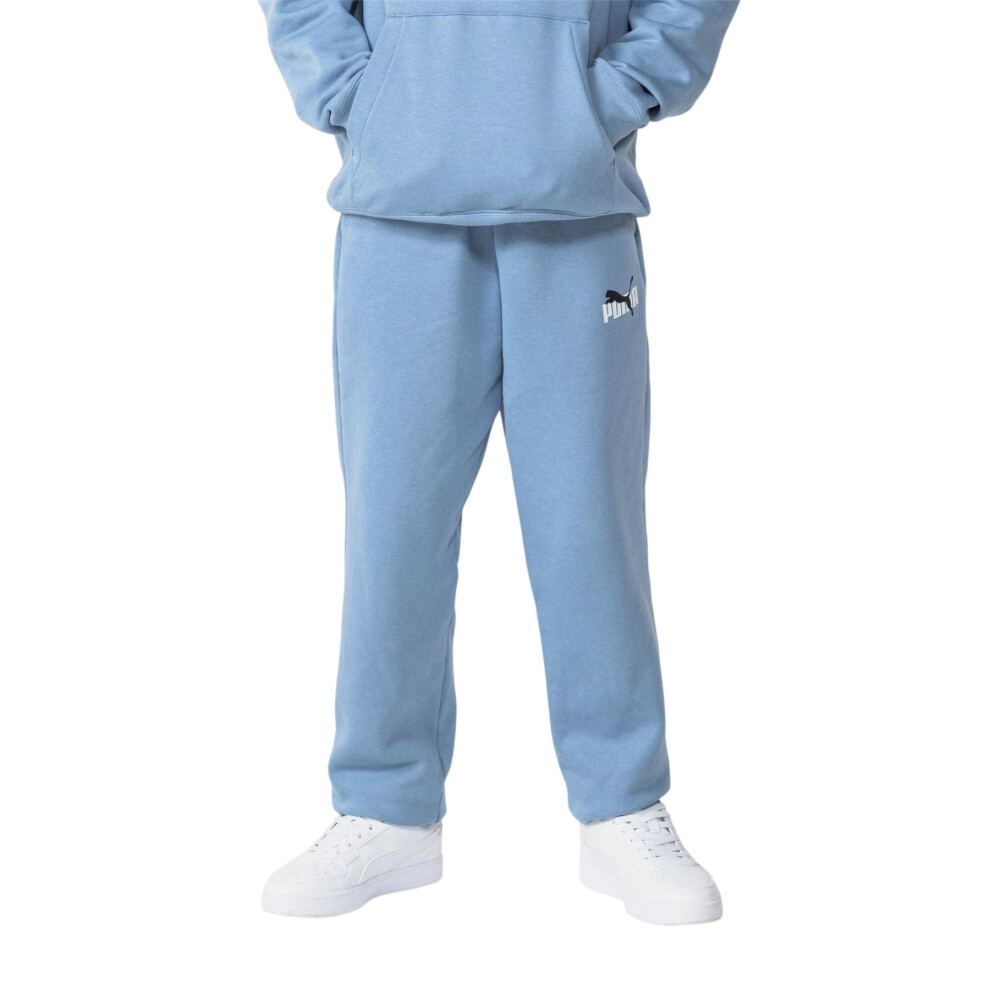 Puma (11-12 Years, Zen Blue) Childrens/Kids Fleece Logo Sweatpants
