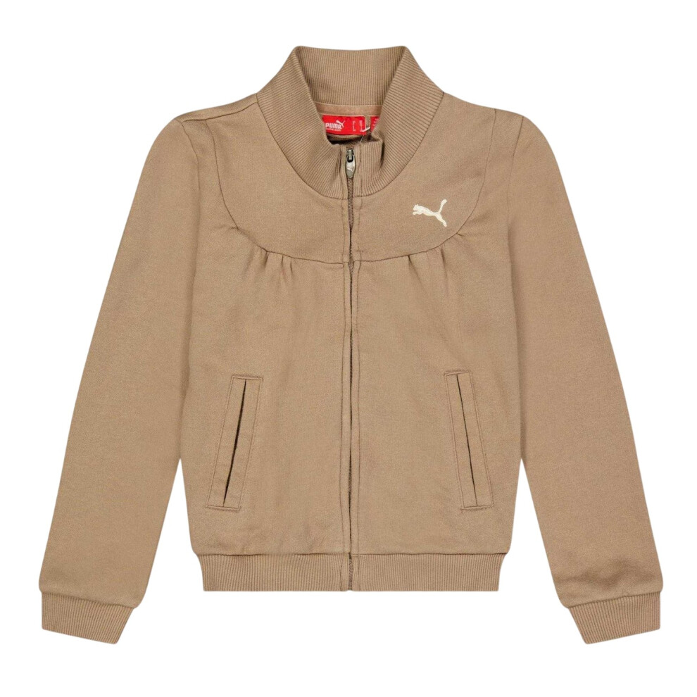 Puma (5-6 Years, Brown) Childrens/Kids Logo Sweat Jacket