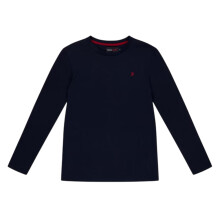 Farah Childrens/Kids Embroidered Crew Neck Long-Sleeved T-Shirt
