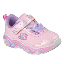 (8 UK Child, Pink) Skechers Girls Butterfly Light Up Trainers