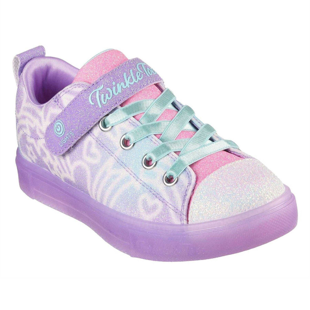 Skechers (12 Uk Child, Lavender/Multicoloured) Childrens/Kids Twinkle Toes Trainers