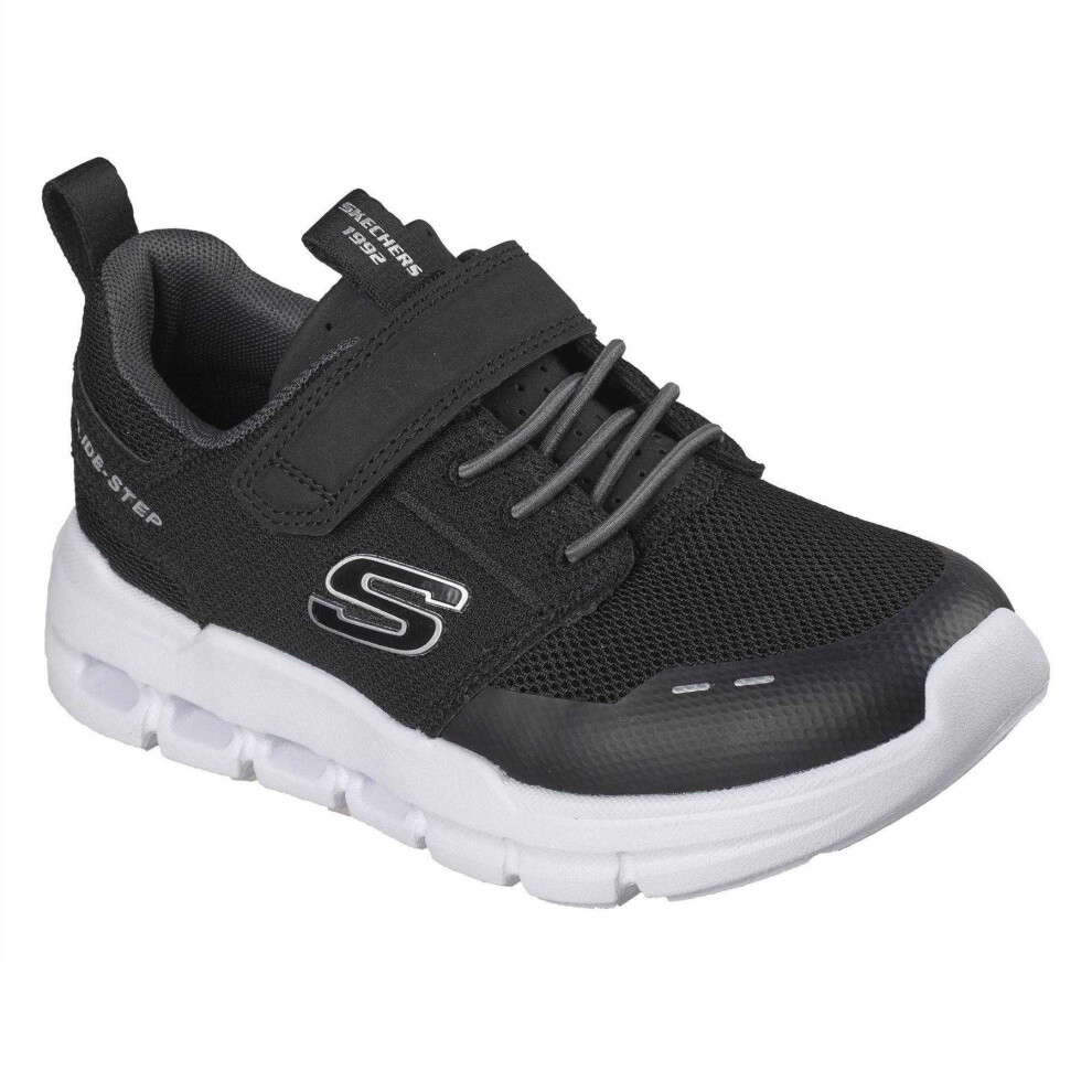 Skechers (13 Uk Child, Black) Boys Glide Step Flow Flow Trainers