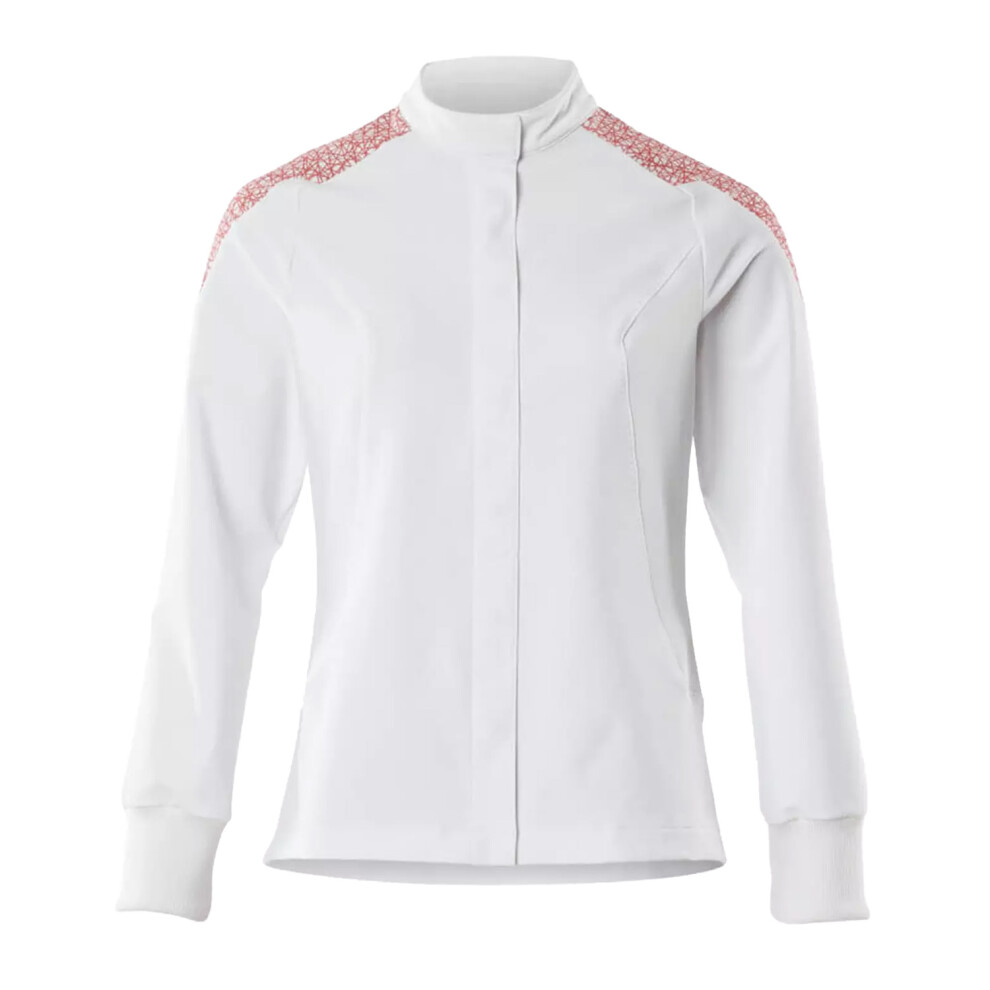 (Xxl, White/Traffic Red) Mascot Womens/Ladies Food & Care Chef Jacket 5063852903092