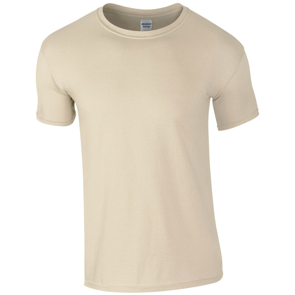 Gildan (Xxl, Sand) Mens Soft Style Ringspun T Shirt