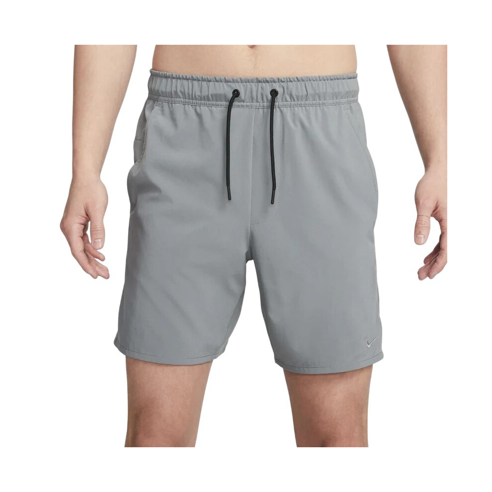 Nike (L, Grey/Black) Mens Unlimited Dri-Fit Relaxed Fit Shorts