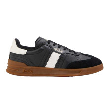 (5 UK, Black) Ralph Lauren Womens/Ladies Heritage Aera Leather Court Trainers